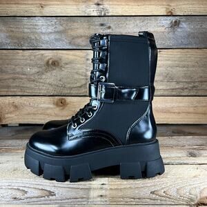 Aldo Grandleap Lug Sole Combat Boots - Black - 7 - New without box